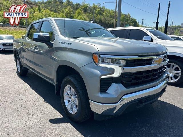 2026 Chevrolet Silverado 1500 Crew Cab Short Box 4-Wheel Drive LT 1LT in Sterling Gray Metallic — front three-quarter view