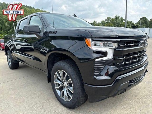 2026 Chevrolet Silverado 1500 RST in Black — front three-quarter view