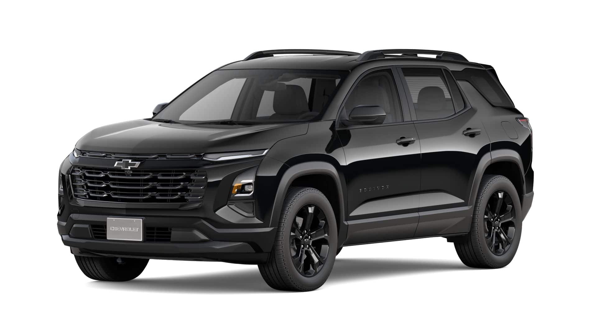 2027 Chevrolet Equinox LT in Mosaic Black Metallic — front three-quarter view