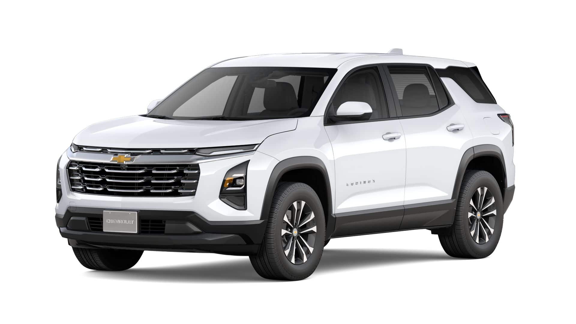 2027 Chevrolet Equinox LT in Summit White — front three-quarter view
