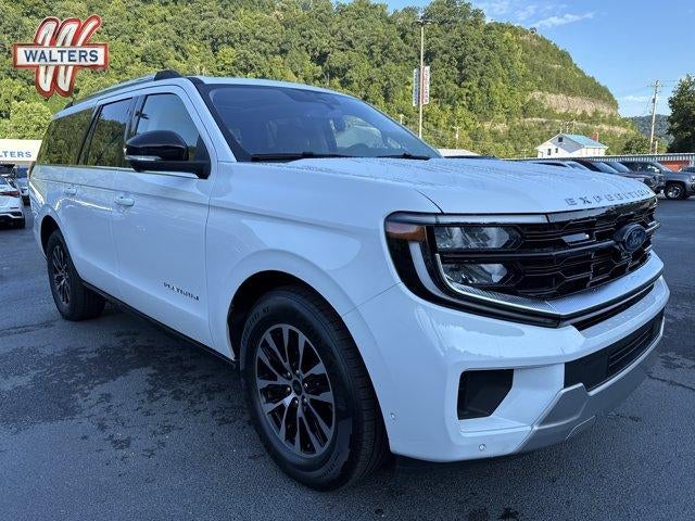 2025 Ford Expedition Max Platinum 4x4 in Oxford White — front three-quarter view