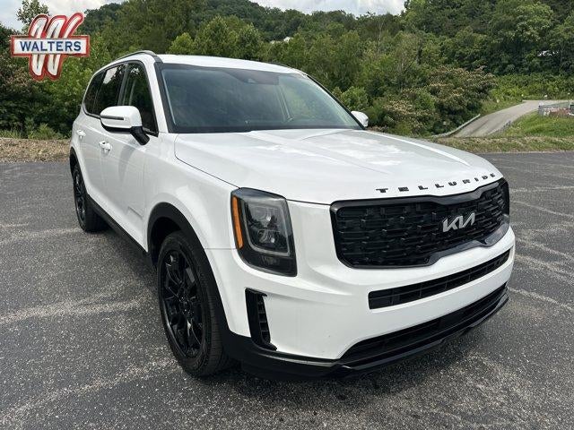 2022 Kia Telluride EX AWD in Glacial White Pearl — front three-quarter view