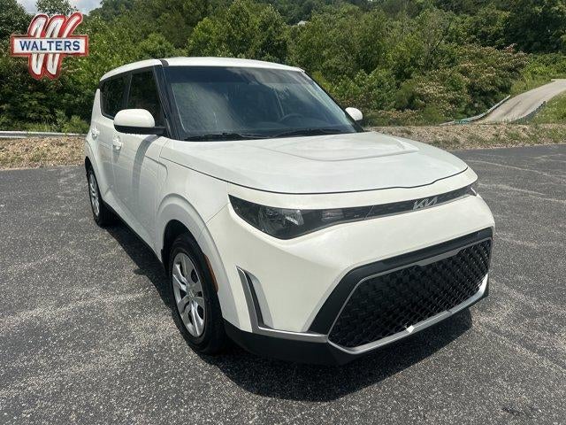 2024 Kia Soul LX IVT in Snow White Pearl — front three-quarter view