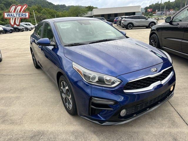 2019 Kia Forte LXS IVT in Deep Sea Blue — front three-quarter view