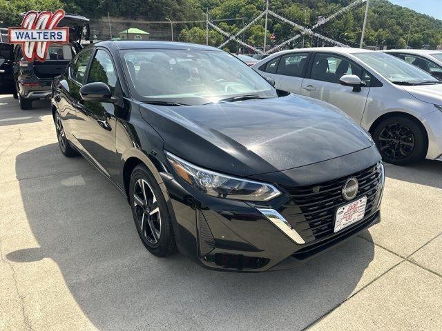2024 Nissan Sentra SV CVT in Super Black — front three-quarter view