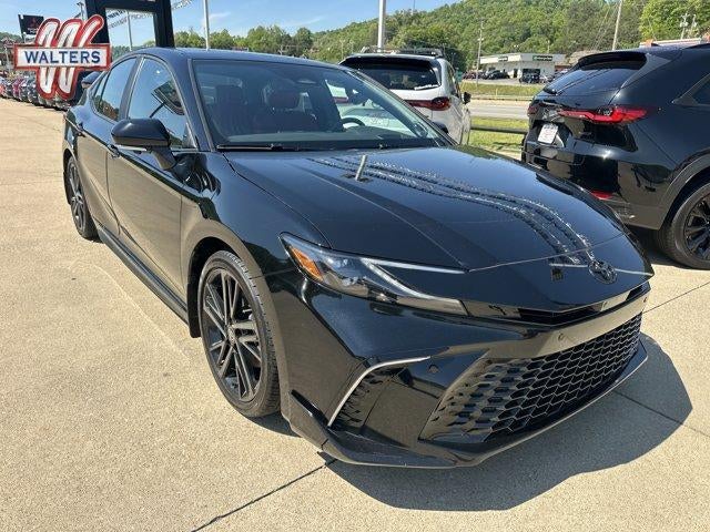 2025 Toyota Camry XSE (Natl) in Midnight Black Metallic — front three-quarter view